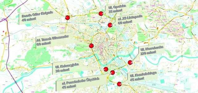 Ile czasu tracą kierowcy w godzinach szczytu