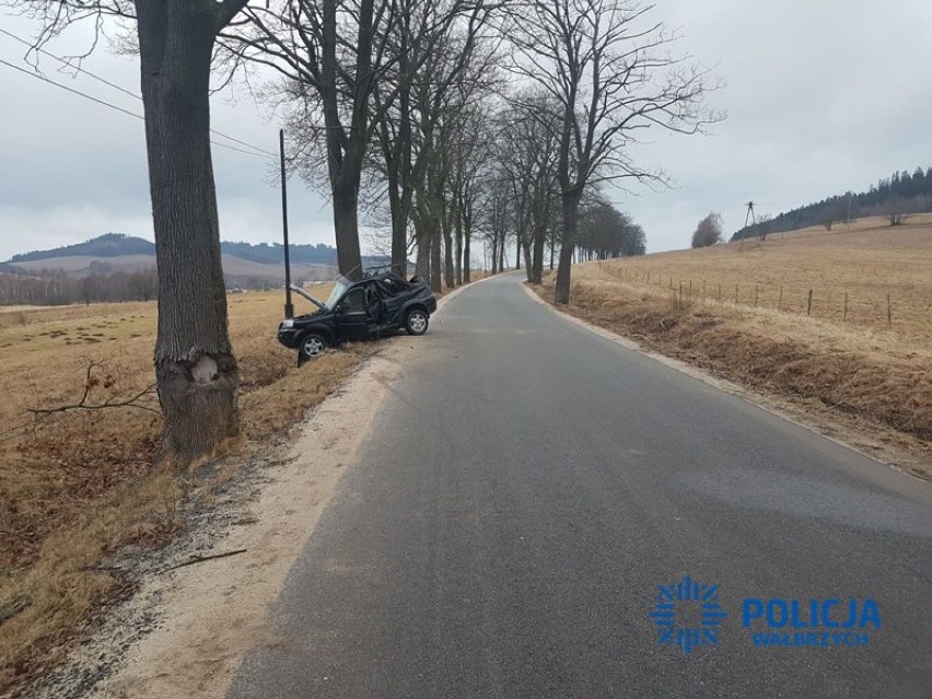 Wypadek drogowy na ul. Jasnej w Boguszowie-Gorcach