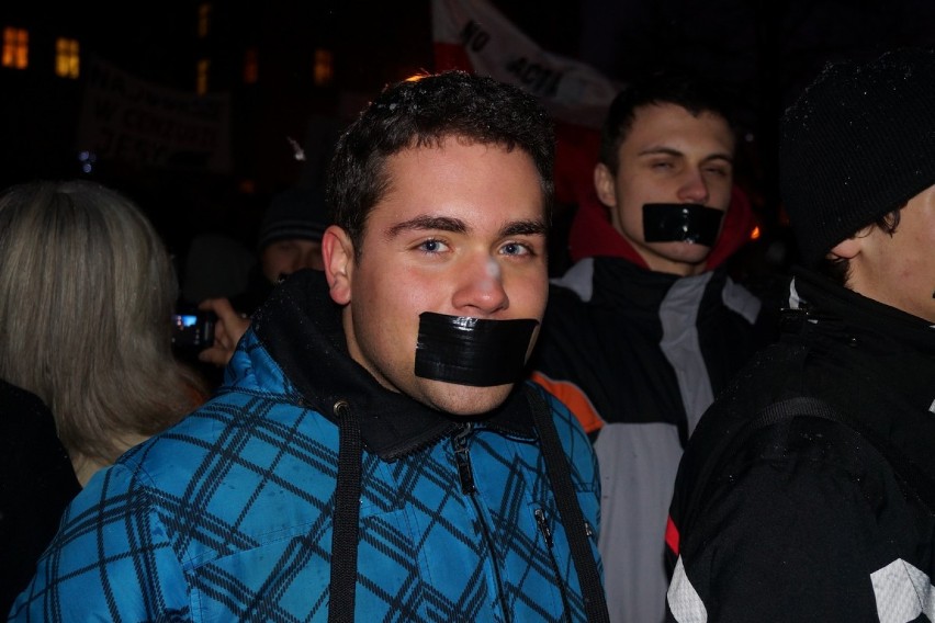 W Katowicach protestowali przeciwko ACTA