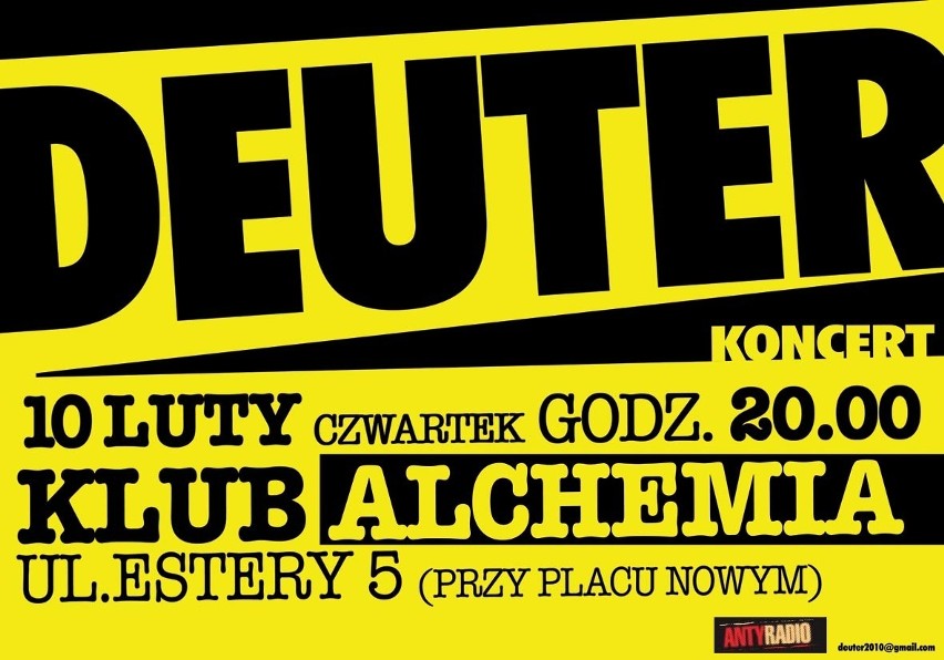 Kraków: Deuter, legenda polskiego punk rocka w klubie Alchemia!