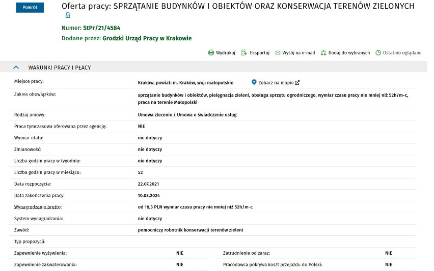 Najnowsze oferty pracy na wakacje w Krakowie i regionie krakowskim [LISTA OFERT PRACY 05.07.2021]