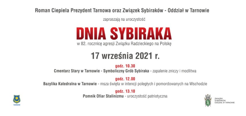 17 września w Tarnowie odbędą się obchody Dnia Sybiraka....