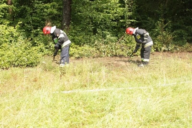 Pożar lasu - ćwiczenia strażaków z Mrągowa [Zdjęcia]