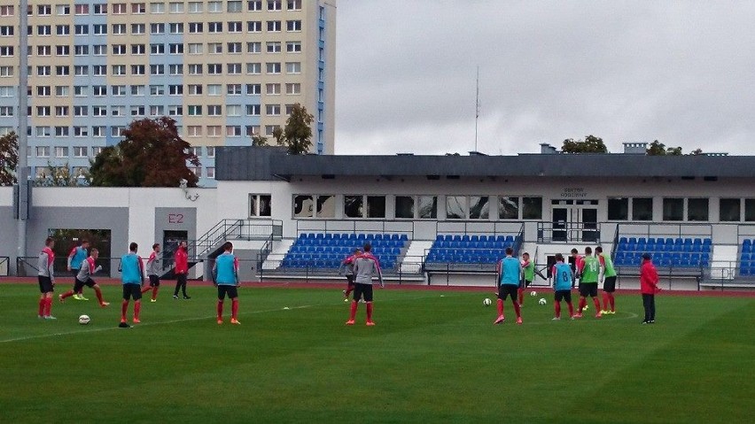 Trening reprezentacji Polski przed meczem z Niemcami na stadionie OSiR