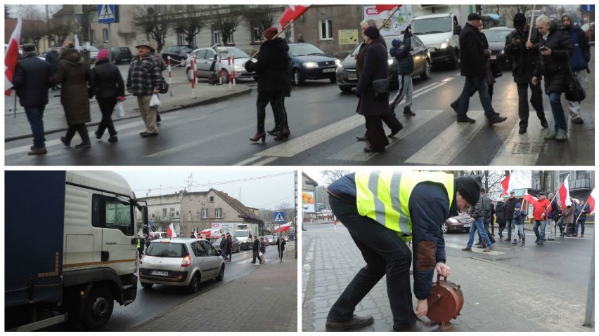 Mieszkańcy Strzelna znowu blokowali ulice miasta [zdjęcia] 