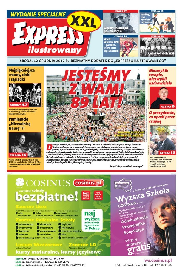 Jubileuszowy dodatek XXL &#8222;Expressu Ilustrowanego&#8221;