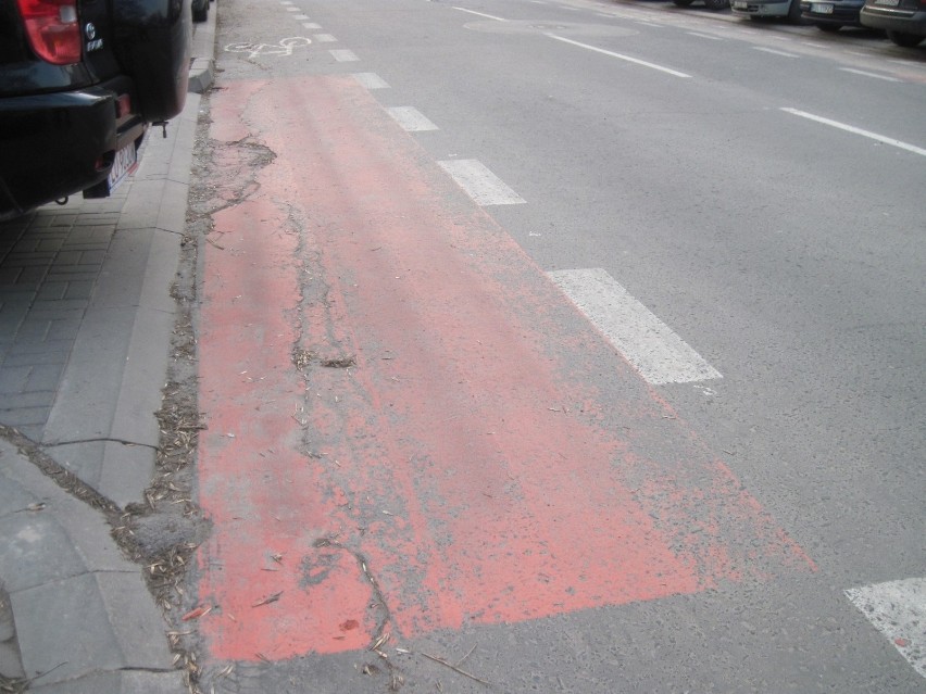 Pasy rowerowe na lubelskich ulicach do poprawki
