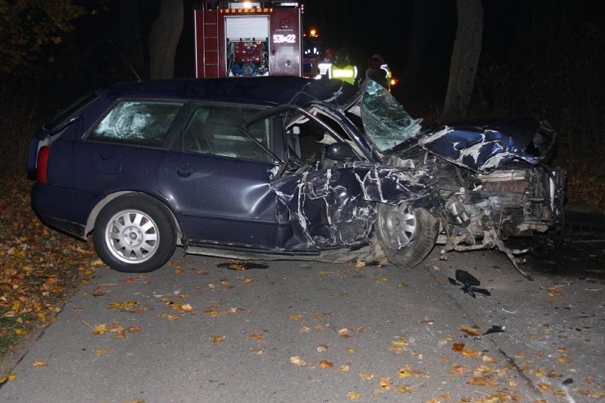 Wypadek koło Ostródy. Zginął kierowca