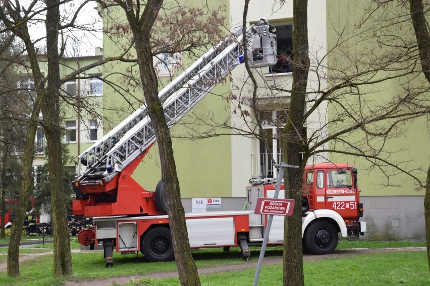 Pożar w szpitalu przy ul. Roosevelta w Kędzierzynie-Koźlu.