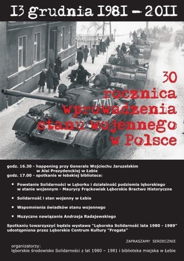 Łeba: 30. rocznica wprowadzenia stanu wojennego w Polsce