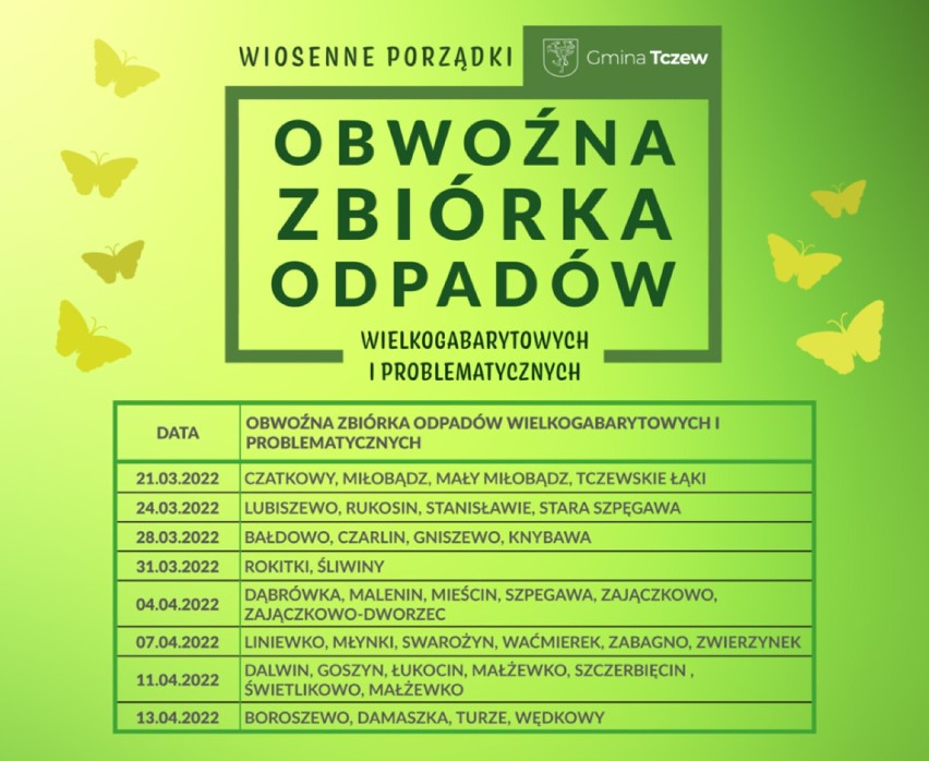 Obwoźna zbiórka odpadów wielkogabarytowych i problematycznych!