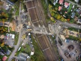 Inwestycja w Lublińcu. Jak idą prace na budową nowego wiaduktu na DW906? Zobacz zdjęcia z lotu ptaka