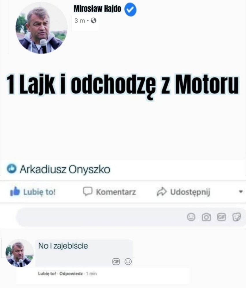 Mirosław Hajdo na memach. Trener Motoru Lublin gwiazdą Internetu