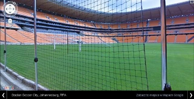 Stadion Soccer City w Johannesburg widziany przez usługę Street View