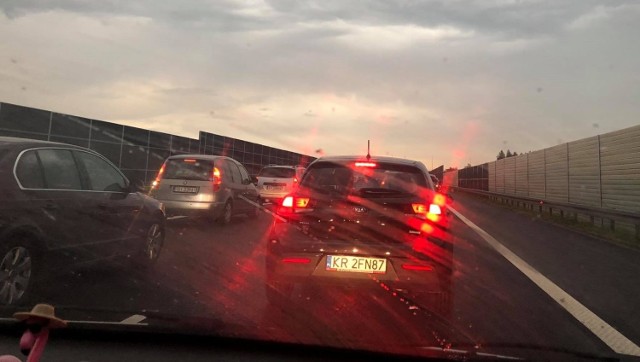 Na autostradzie A4 w kierunku Krakowa utworzył się duży korek