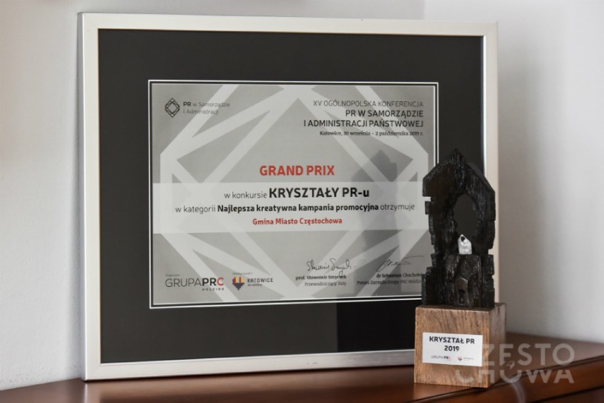 Częstochowski samorząd nagrodzony Grand Prix w ogólnopolskim konkursie „Kryształy PR”