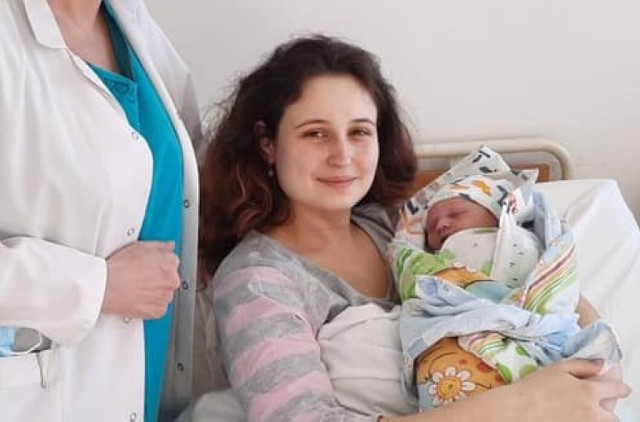 Pani Olena, która 28 lutego wyjechała z Ukrainy, urodziła w Goleniowie syna