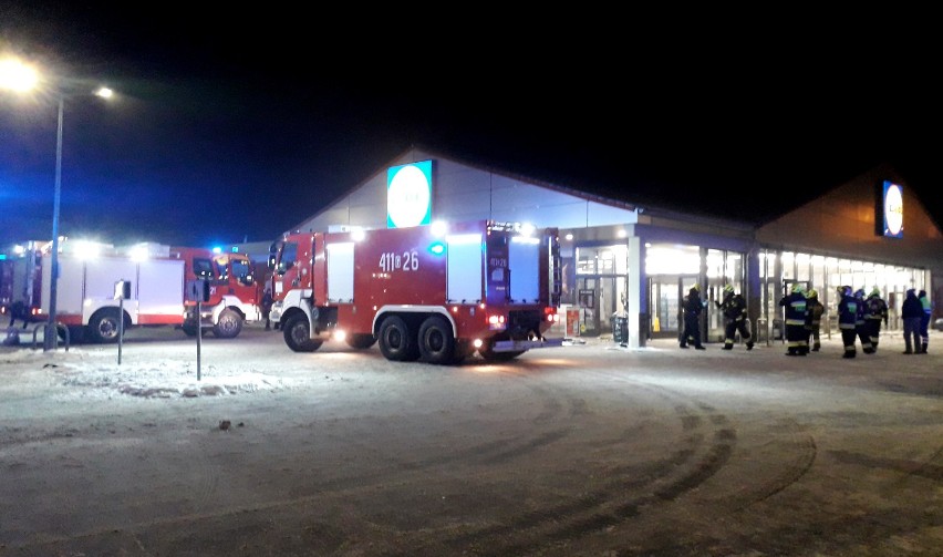Ewakuacja Lidla w Chojnicach. Włączyła się czujka przeciwpożarowa