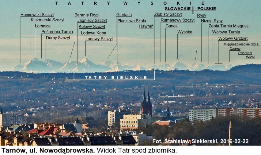 Tatrzańskie szczyty, które widać z Tarnowa, dokładnie opisał...