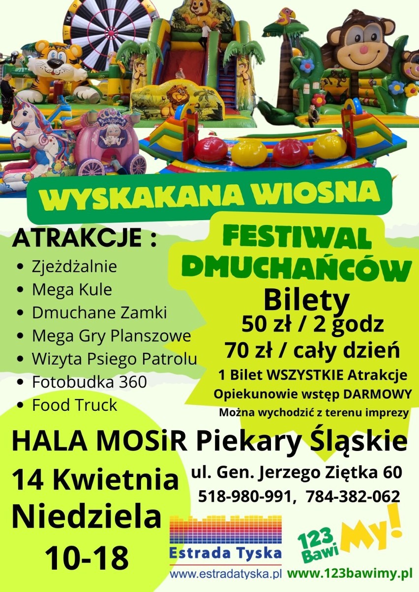 Festiwal Dmuchańców w Piekarach Śląskich! Zamki, zjeżdzalnie, piana party i inne atrakcje dla dzieci - zobacz zdjęcia z poprzedniej imprezy
