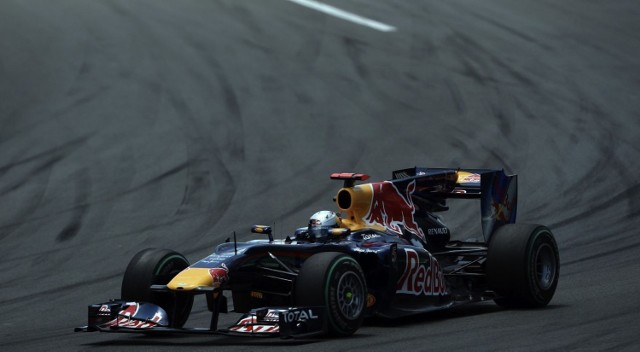 Sebastian Vettel na torze w Walencji.