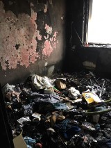 Pożar w Katowicach. Paliło się mieszkanie przy ul. Braci Woźniaków [ZDJĘCIA]