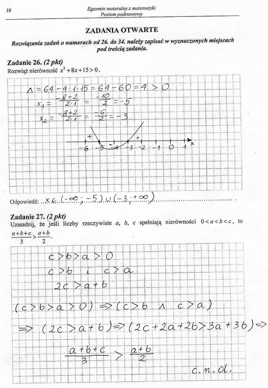 Matura 2012: Matematyka była łatwa (ARKUSZE, ODPOWIEDZI)