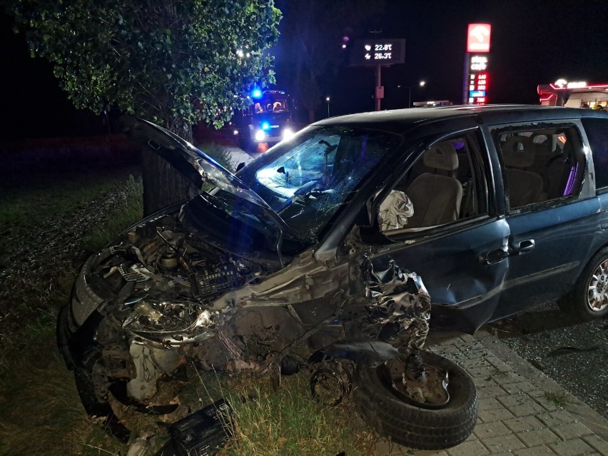 Wypadek na DK42 w Jaworku koło Rudnik.