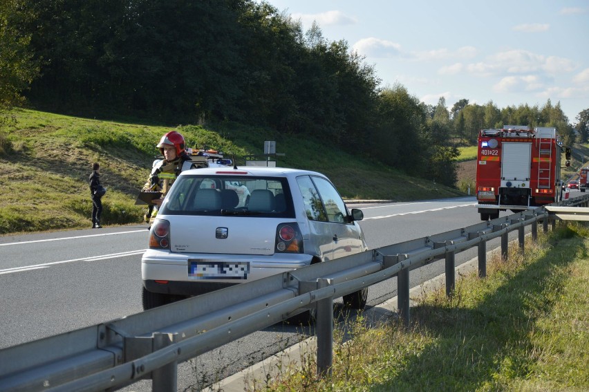 Łapczyca. Kolizja na DK 94 z udziałem seata i toyoty [ZDJĘCIA]