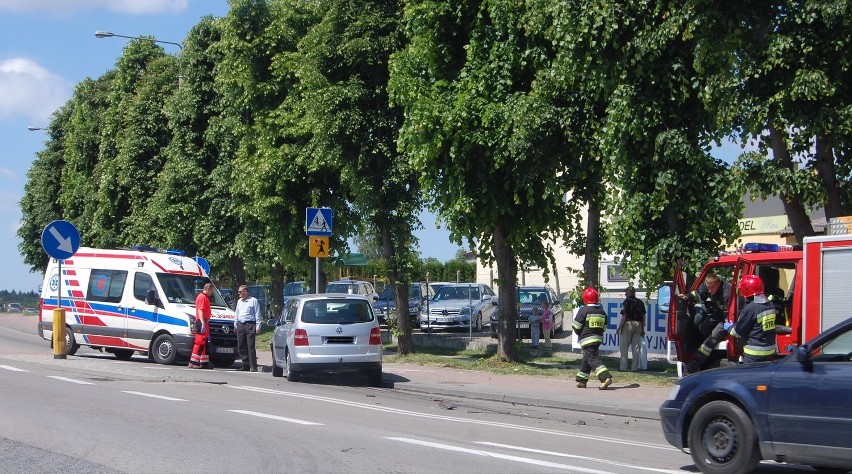 Zderzenie dwóch samochodów na ul. Wojska Polskiego w Kościerzynie