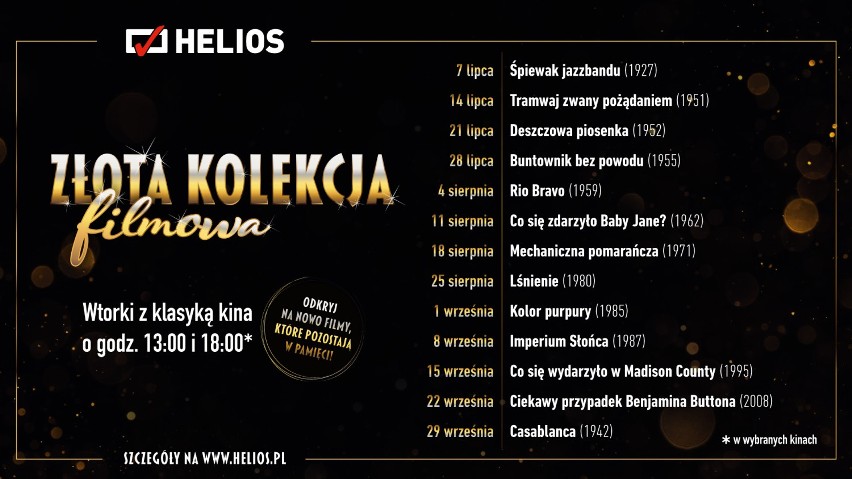 Kino Helios: nowy cykl "Złota kolekcja filmowa" 