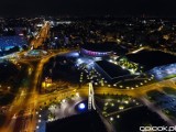 Katowice nocą robią niezapomniane wrażenie. Zobaczcie widok z drona [ZDJĘCIA]