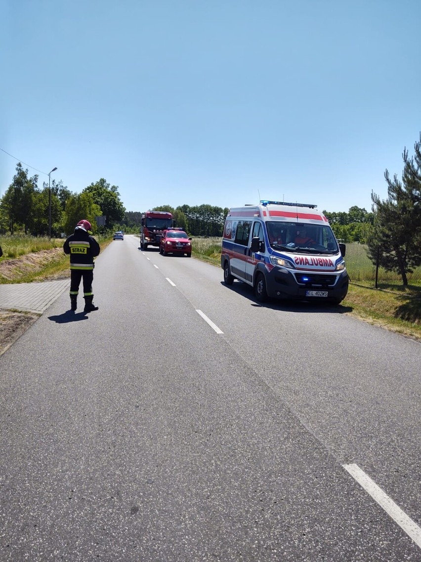 Wypadek w Rembieszowie. Potrącenie pieszego ZDJĘCIA