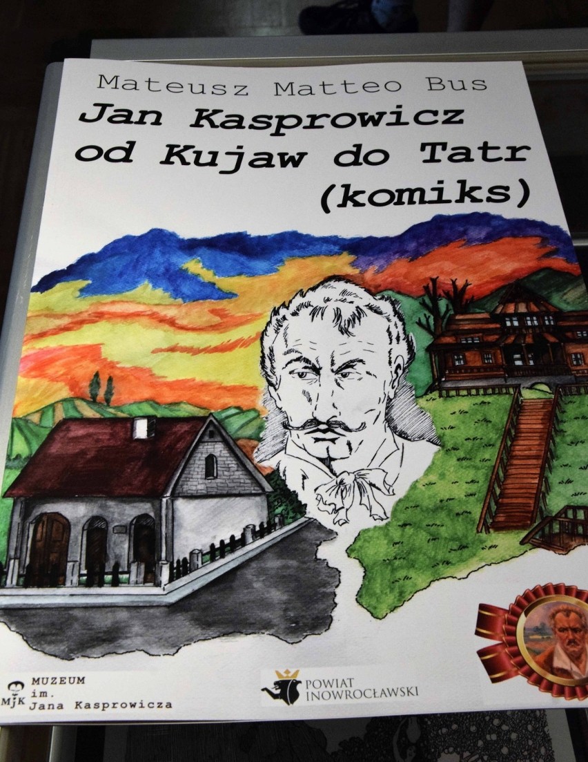 Powiat inowrocławski. W muzeum w Inowrocławiu nowa stała ekspozycja i komiks poświęcone Janowi Kasprowiczowi. Zdjecia