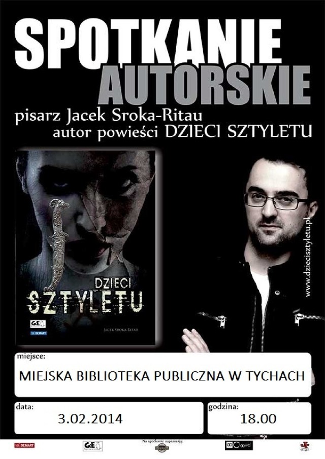 3 lutego godz. 18.w czytelni centralnej ( ul. Wyszyńskiego 27) rozpocznie się spotkanie autorskie z Jackiem Sroką-Ritau,  autorem książki: "Dzieci  sztyletu".
Wstęp wolny.