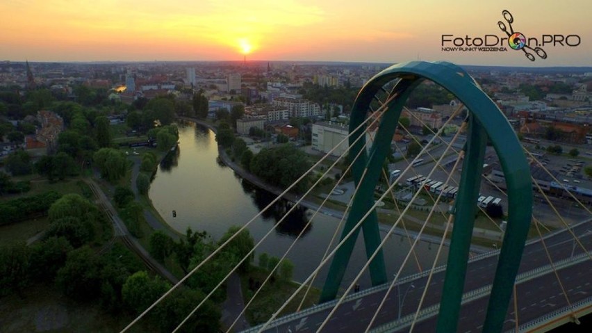 Most Uniwersytecki w Bydgoszczy widziany z lotu ptaka [zdjęcia] 