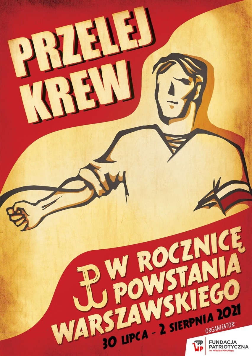 Członkowie stowarzyszenia Perspektywy oddali krew w ramach akcji "Przelej krew w rocznicę Powstania Warszawskiego"