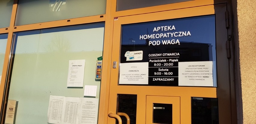 Apteka Pod Wagą została 4 kwietnia br. zamknięta do...