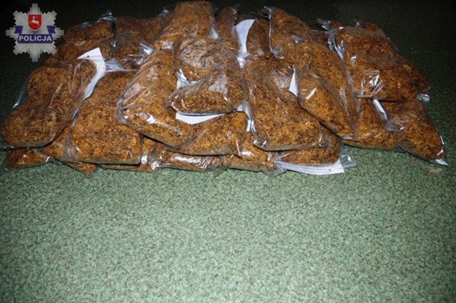 Ryki. 16 kilogramów tytoniu, które przewoziła 22-latka warte było ponad 11 tysięcy złotych.