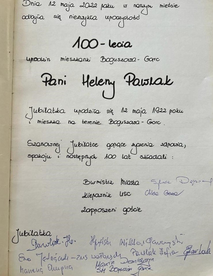 Helena Pawlak z Boguszowa-Gorc skończyła 100 lat