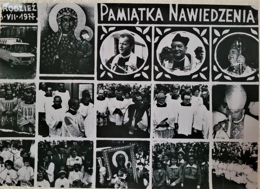 Nawiedzenie parafii w Chodzieży i Budzyniu przez kopię Obrazu Jasnogórskiego na archiwalnych zdjęciach