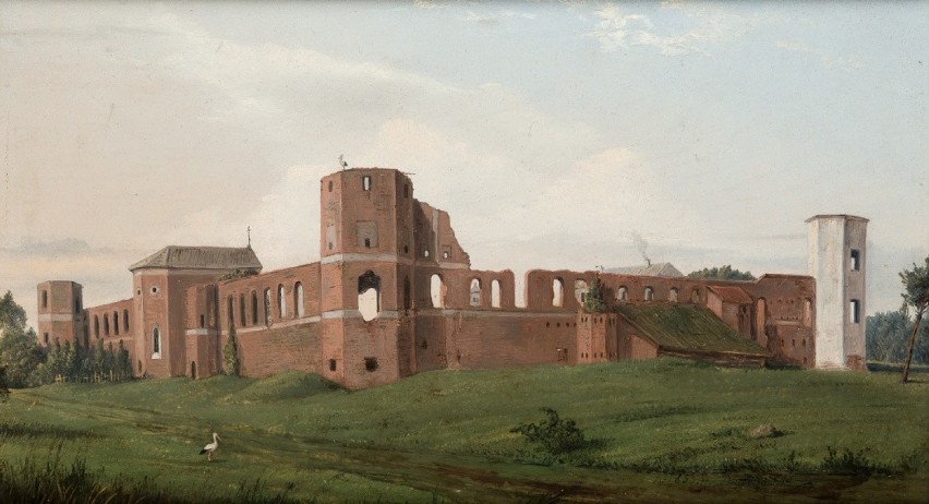 Wincenty Dmochowski, Ruiny zamku w Olszanach, 1854 rok, ze...