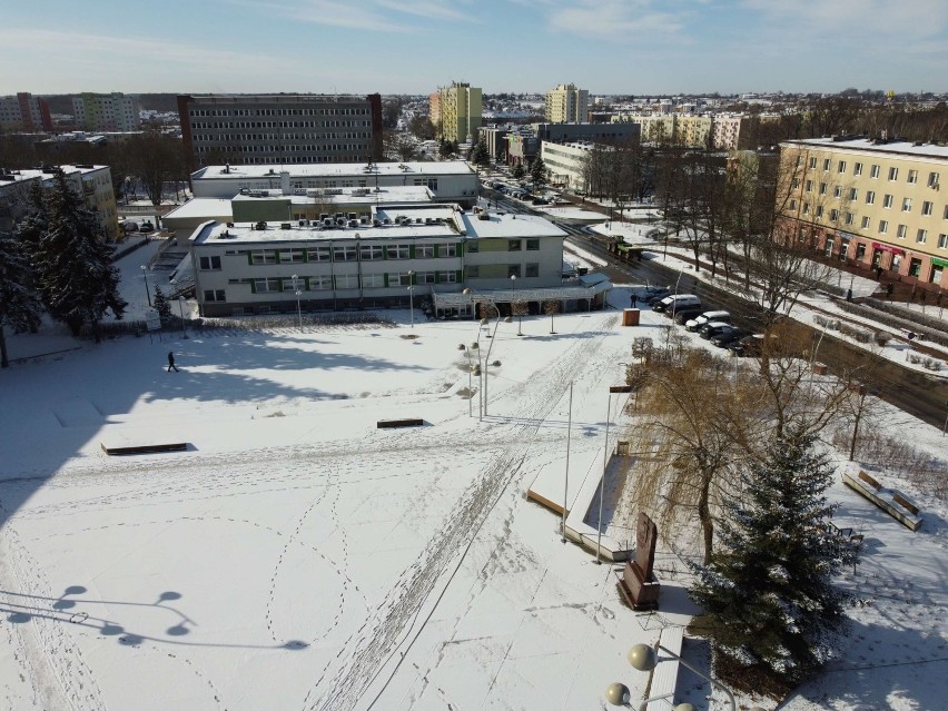 Mamy piękną zimę tej wiosny! Zobacz zdjęcia Świdnika, wykonane z drona