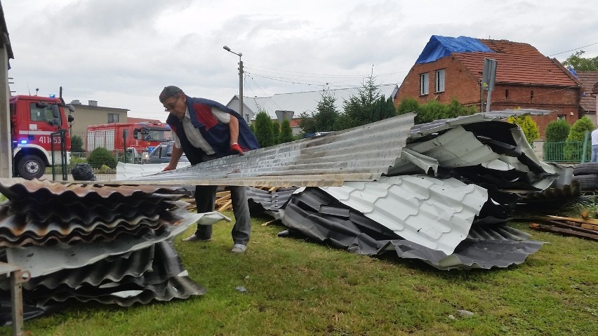 Gwałtowne zjawisko atmosferyczne przeszło nad osiedlem Rogi...