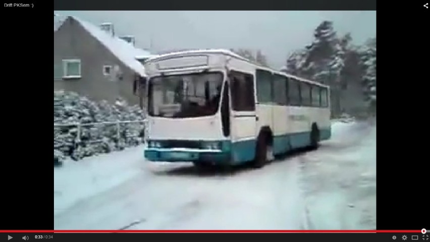 Drift autobusem PKS Gliwice? Zobacz jak Jelcz radzi sobie na śniegu [WIDEO]