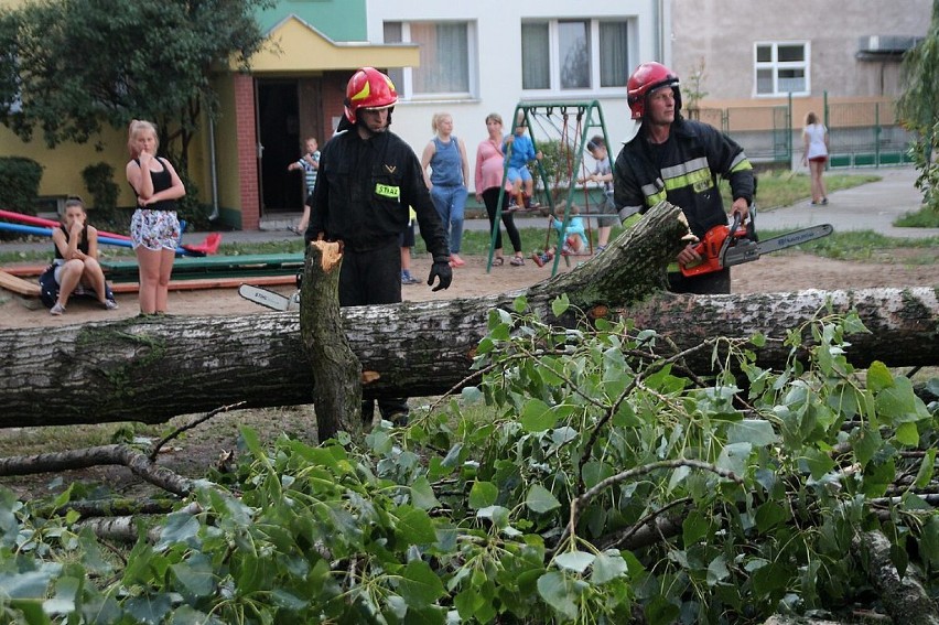 Straty po burzy we Włocławku, 19 lipca 2015 roku.