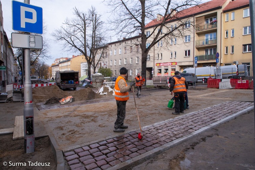 W obiektywie Tadeusza Surmy: trwa przebudowa skrzyżowania ulic Wojska Polskiego i Limanowskiego