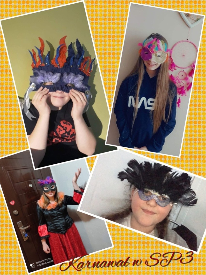 "Wszyscy zakładamy maski”. Wirtualna zabawa karnawałowa w Szkole Podstawowej nr 3 w Stargardzie