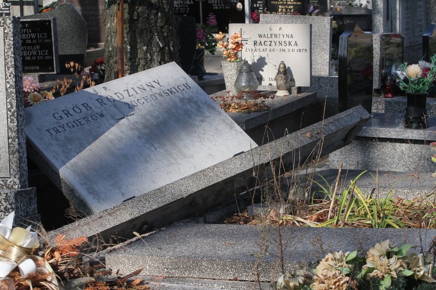 Ponad 100 grobów zostało zniszczonych na cmentarzu w Łodzi