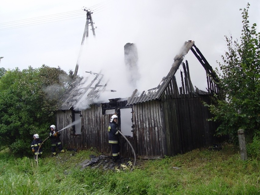 Pożar domu w Złoczewie